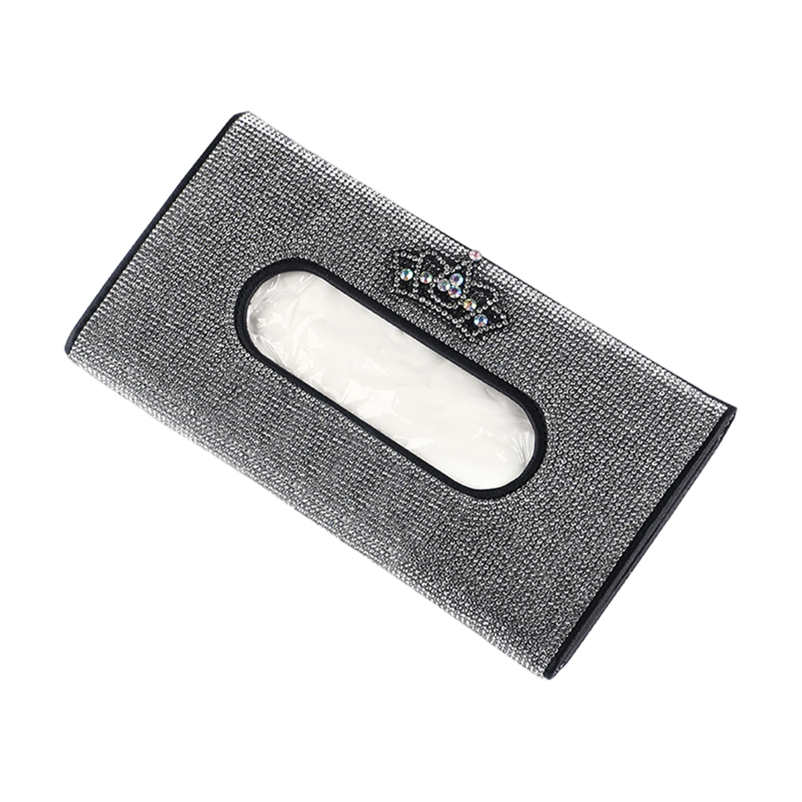 

Car Sun Tissue Box Sun Napkin Holder Bling Car Accessories For Women Sparkling Paper Towel Case Tissue Box Organizer