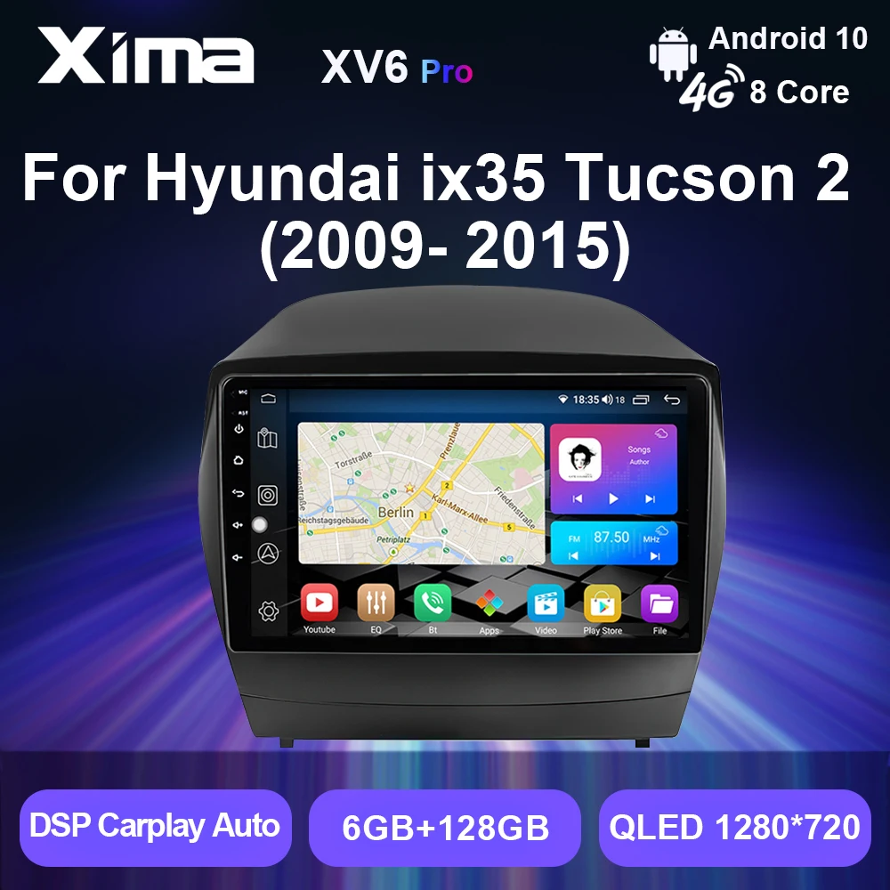 Автомобильный радиоприемник XIMA Pro 4G 2 din Android мультимедийная система для Hyundai Tucson