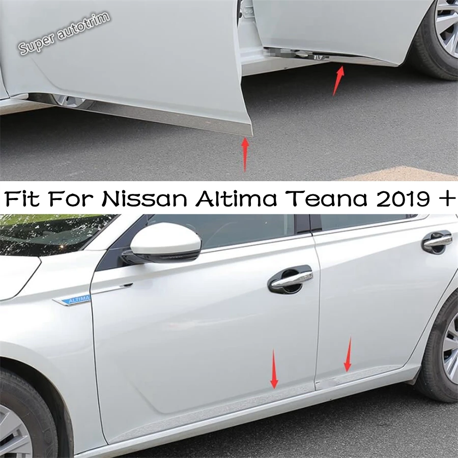 

Door Side Line Body Bottom Molding Bezel Protector Streamer Strip Cover Trim Stainless Steel For Nissan Altima Teana 2019 2020