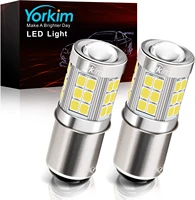 yorkim 1157 led bulb super bright 2357 led bulb 2057 7528 bay15d replacement for led reverse blinker brake tail light pack of 2