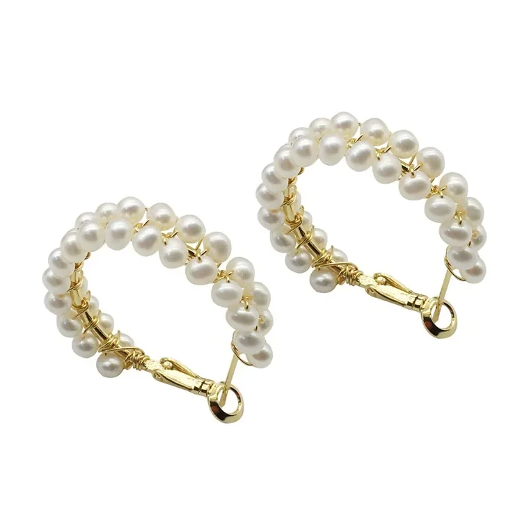 Позолоченное круглое кольцо 14 карат вышитые серьги-гвоздики популярные