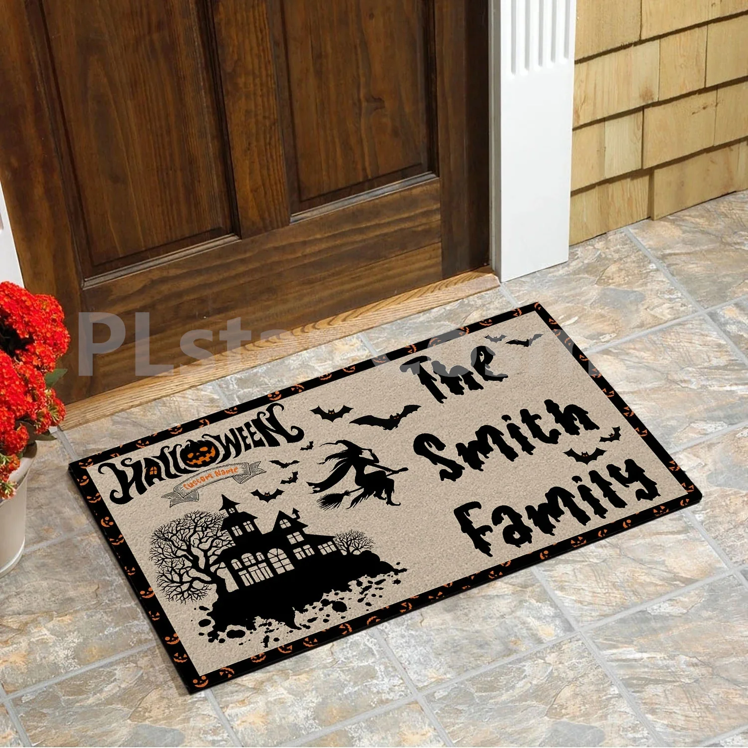 

Doormat for Halloween - Spooky Halloween Home Decor Happy Halloween Welcome Mat, Halloween Party Nightmare in October