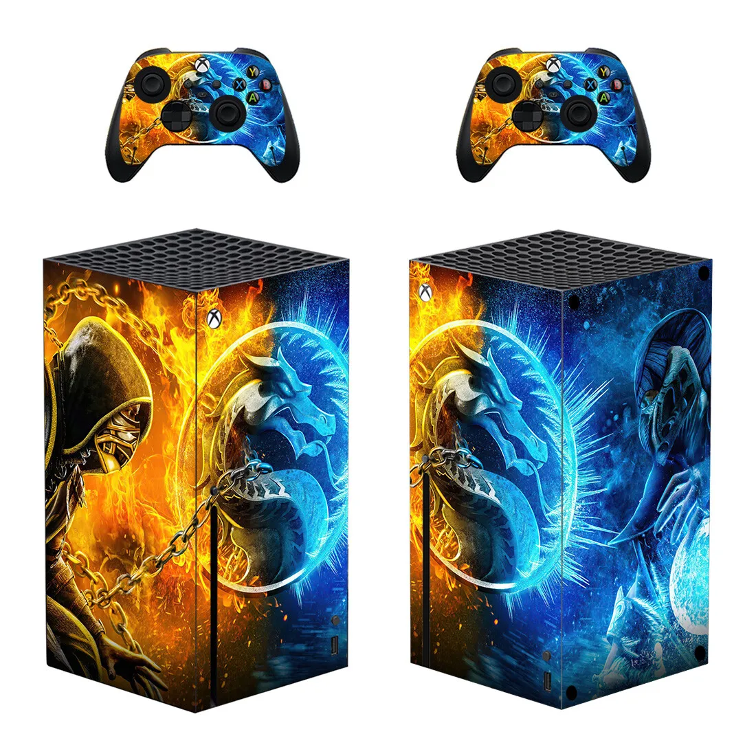 

Mortal Kombat Protector Sticker Decal Cover for Xbox Series X Console and 2 Contracollers Xbox Series X XSX Skin Sticker Vinyl