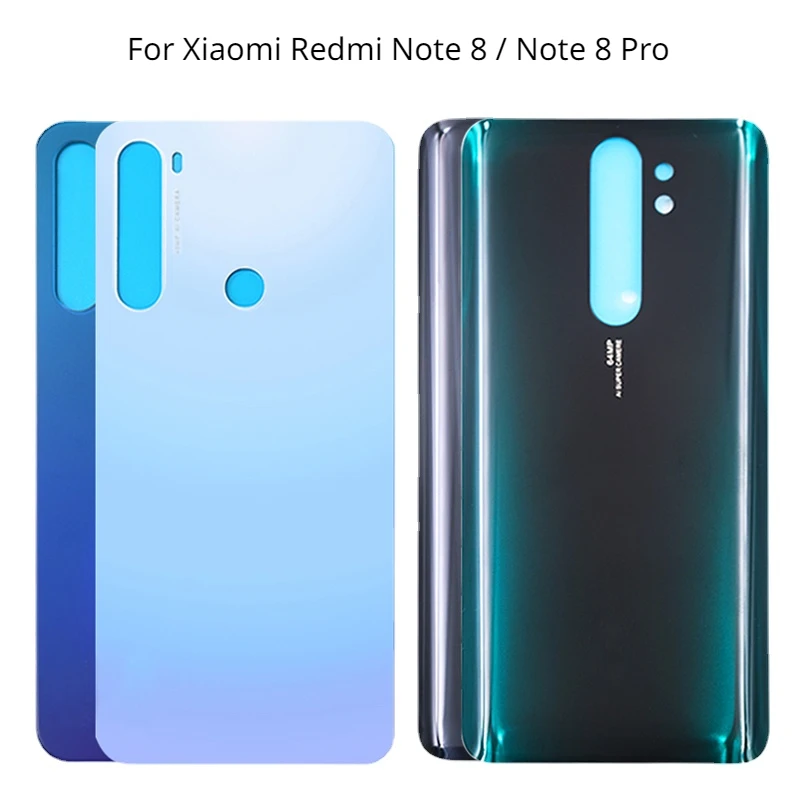 

New For Xiaomi Redmi Note8 Note 8 Pro Battery Back Cover 3D Glass Panel For Redmi Note 8 Rear Door Housing Case Adhesive Replace