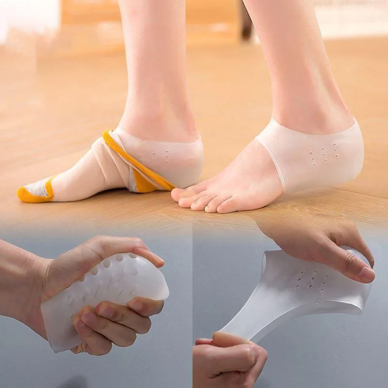 Invisible Height Increase Silicone Socks for Men Women Elevator Shoes Cushion Insoles With Air Cushion Shoe Heel Insert Taller