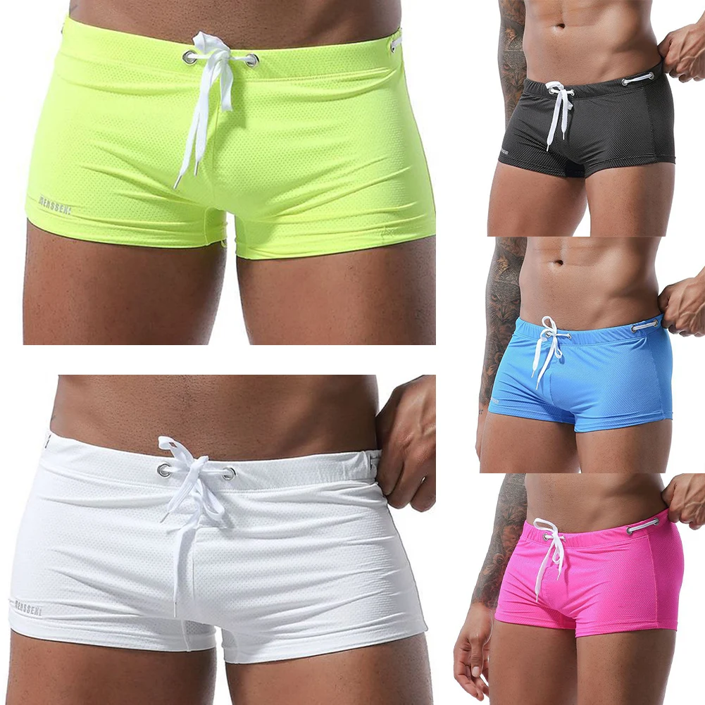 

Swimsuit Boxer Brief Swimming Shorts Mens Swim Short Sexy Swimwear Beachwear Stretch Breathable Trunks Comfortable Men Pants