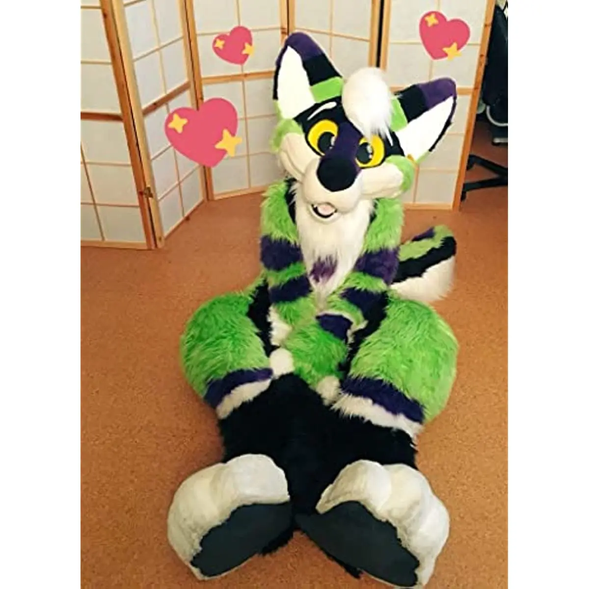 

Полный комплект из зеленой и белой милой собаки хаски и кота, молодежная одежда, одежда для крупных мероприятий и косплея, одежда