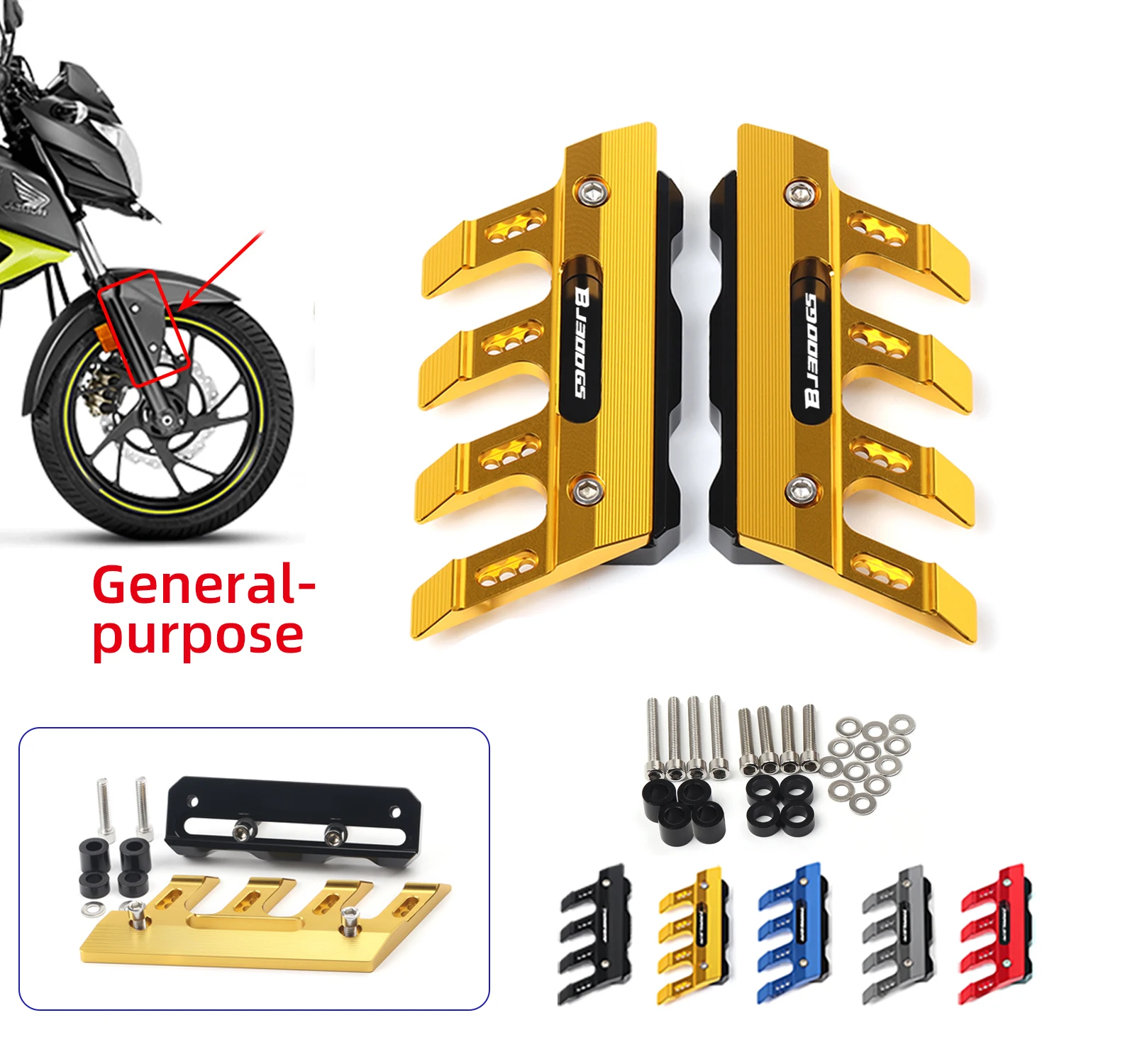 

For BENELLI huanglong BJ300GS BJ300GS-A Motorcycle Mudguard Front Fork Protector Guard Front Fender Anti-fall Slider Accessories