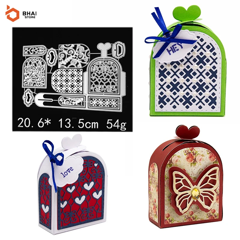 

Gift Box Die Scrapbooking New Arrival 2022 Metal Cutting Dies Christmas Card Making Stencils for Decor