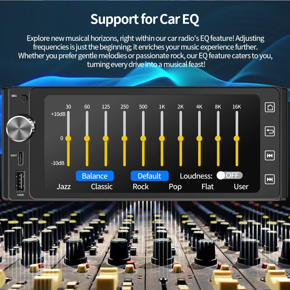 6 25-дюймовый 1Din автомобильный радиоприемник Android Auto CarPlay Linux OS мультимедийный