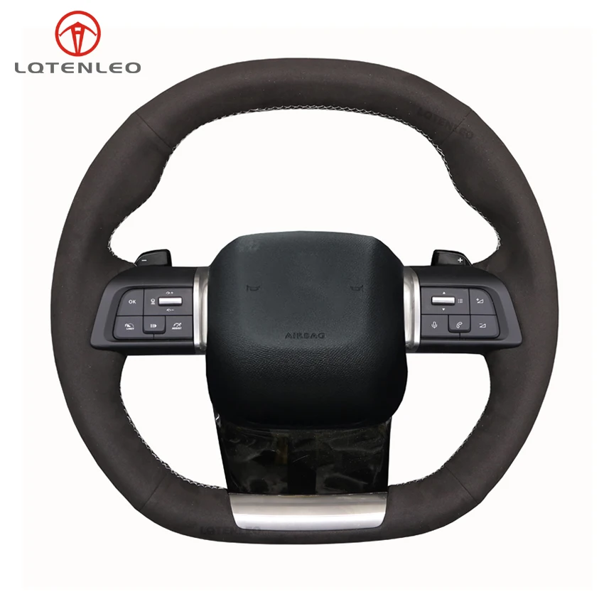 

LQTENLEO, черная замша, ручная строчка, удобная мягкая искусственная кожа для Citroen C4 2020 2021 2022 C5 X 2022