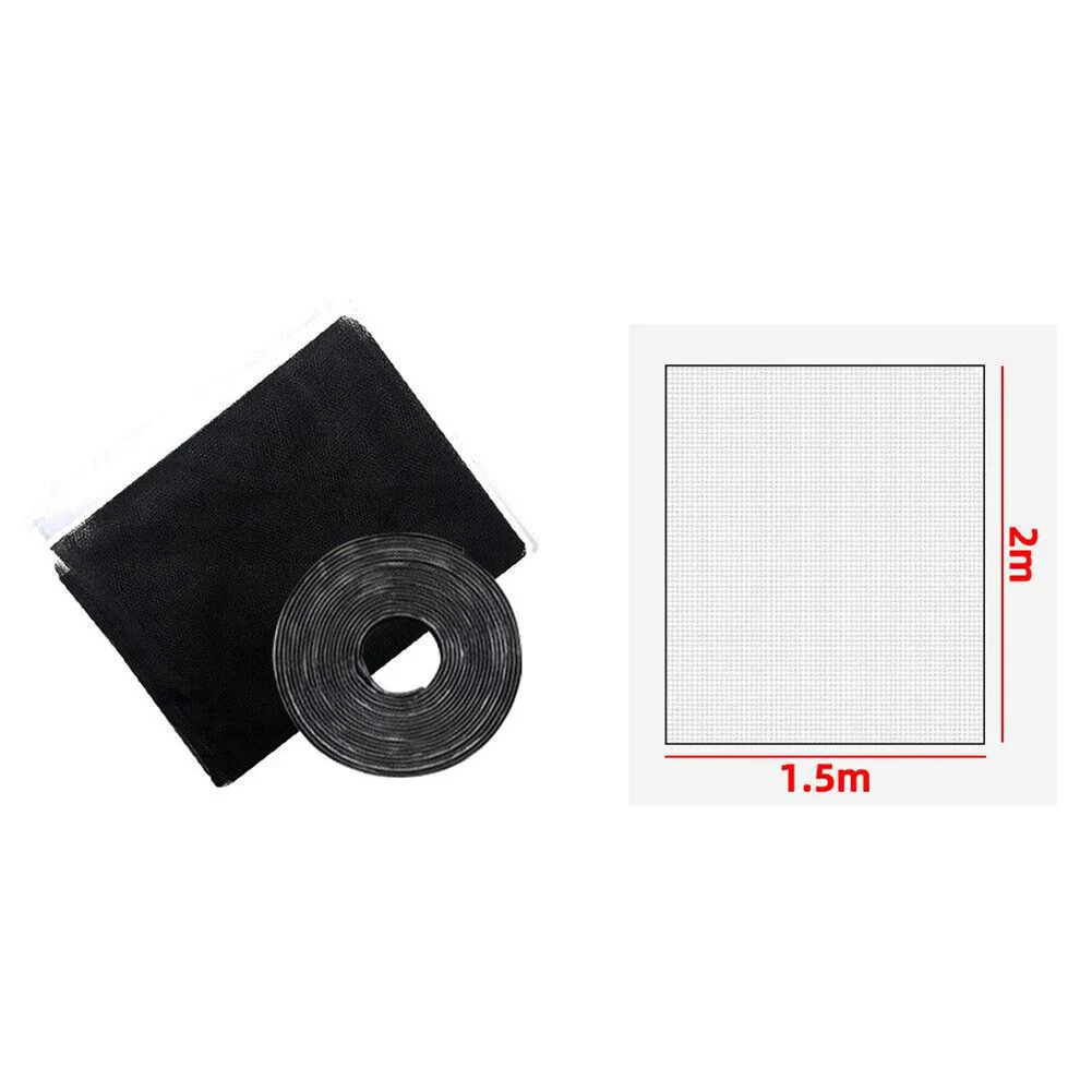 

Door Netting Screen Mesh Household Invisible Moth Nylon Soft White/Black 1pcs 200*150cm Breathable Bug Mosquito