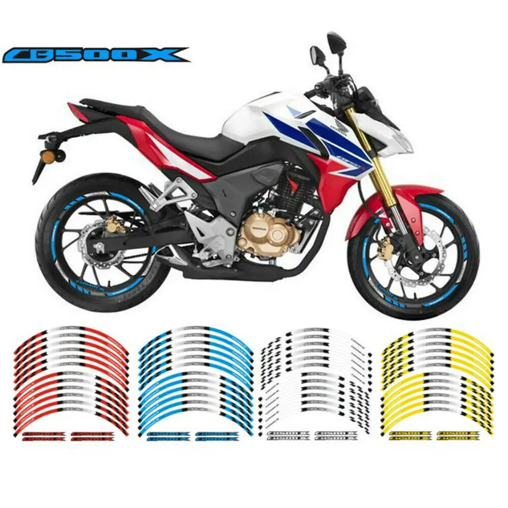 

For HONDA CB500X 2012-2022 17" Rim Stripes Wheel Decals Tape Stickers Reflective