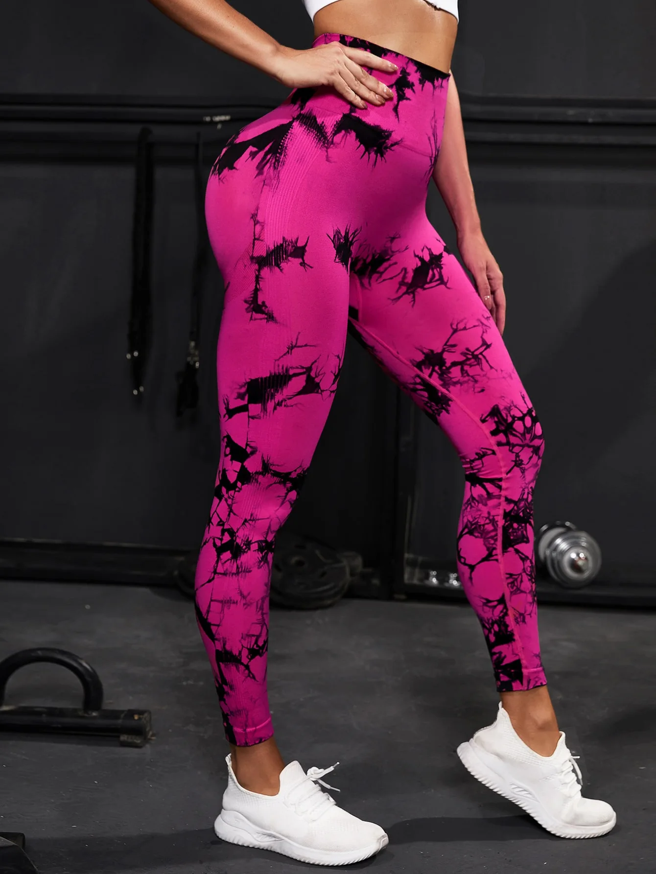 

2023 Leggings for Fitness Women Push Up Workout Gym Yoga Pants Sport Tights High Waist Sportswear Tie Dye Seamless Legging