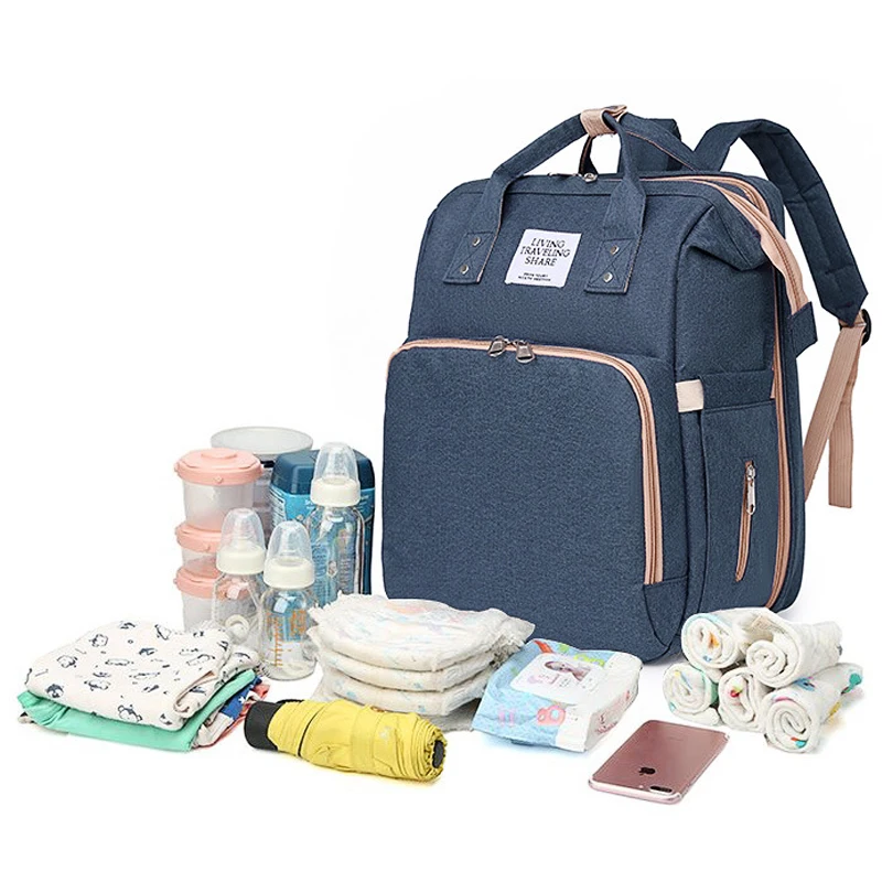 

Сумка для мамы однотонная портативная многофункциональная с бутылочкой для молока