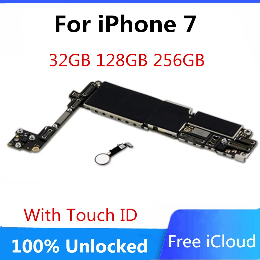 100% разблокированная материнская плата для iphone 7 оригинальная с/NoTouch с поддержкой
