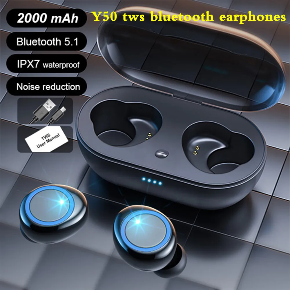 

Tws-стереонаушники Y50 с поддержкой Bluetooth и микрофоном