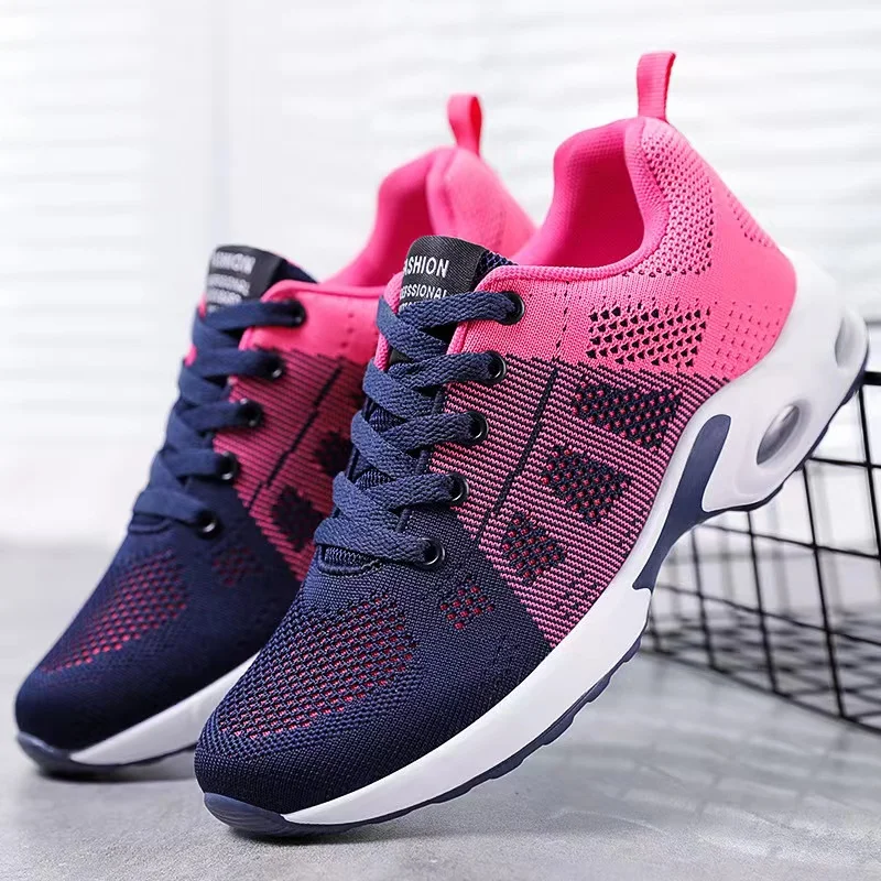 Fashion Women Running Shoes Breathable Mesh Outdoor Light Weight Sports Shoes Casual Walking Sneakers Lace-up Women Sneaker