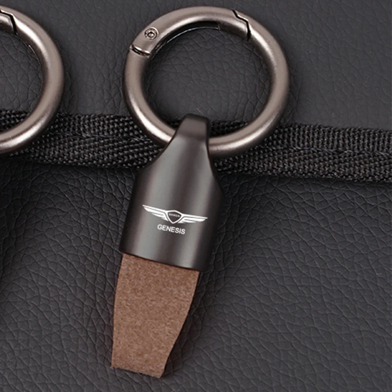 

Модный прочный кожаный автомобильный брелок для ключей, держатель для ключей, аксессуары, подходит для ключей автомобиля Genesis G80 GV70 GV80 GV60 G70