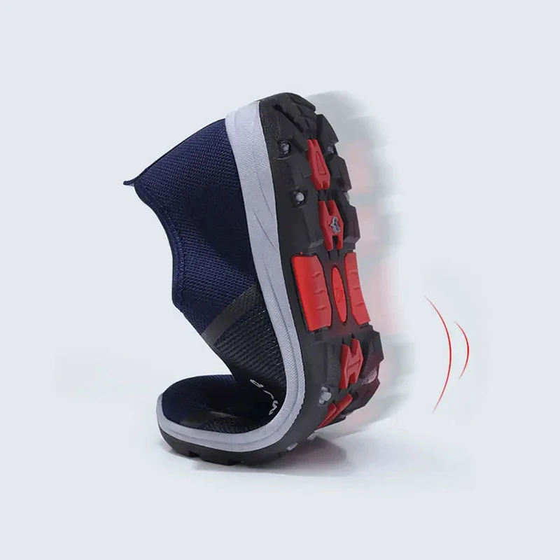 Men's Mesh Breathable Walking Shoes Men Sneakers Flat Lightweight Fitness Shoe Slip-on Loafers Soft Bottom