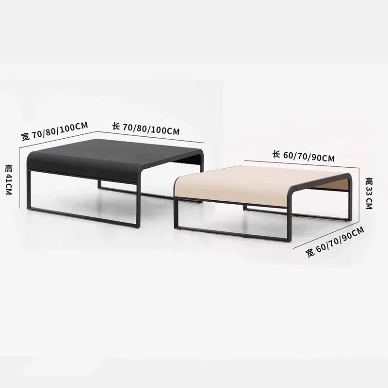 Черный металлический современный роскошный журнальный столик в скандинавском