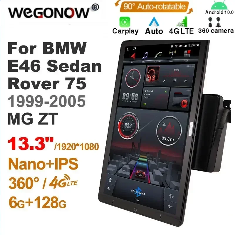 Android10.0 Ownice Автомобильный радиоприемник для BMW E46 Sedan Rover 75 1999-2005 MG ZT 13 3 дюйма Без