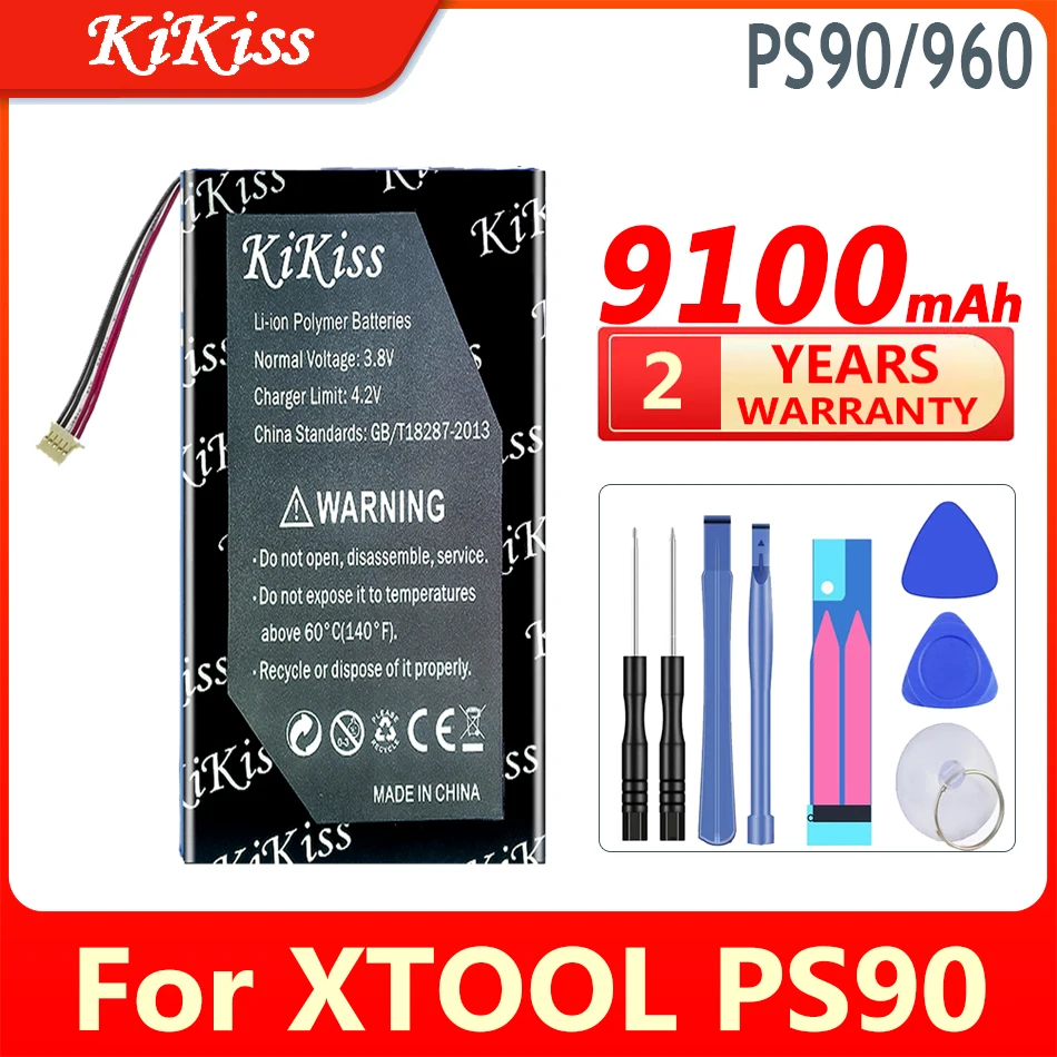 

Мощный аккумулятор KiKiss PS 9100 на 90/960 мАч для XTOOL PS90, автомобильные аккумуляторы OBD2 OBD 2, 7,4 В, 8,2 В, литий-ионные перезаряжаемые батареи