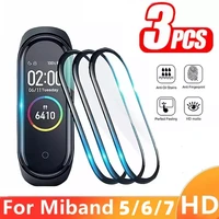 3pcs full curved film on mi band 5 6 7 screen protector soft smart wristband film for xiaomi mi band 7 miband6 miband5 not glass