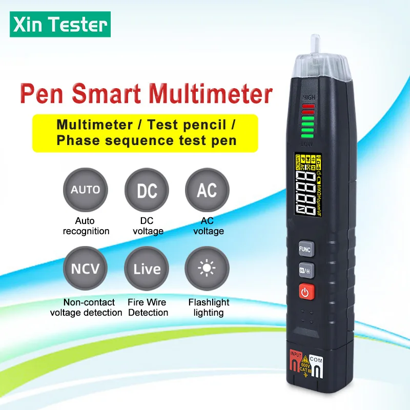 

Цифровой мультиметр XT120A, измеритель емкости и частоты переменного тока, с пером