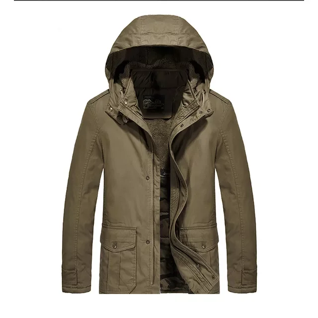 Trench Men Hoodie Casaco Masculino Windproof Coats Parkas Men Men Winter Brand Military Field Fleece Parkas