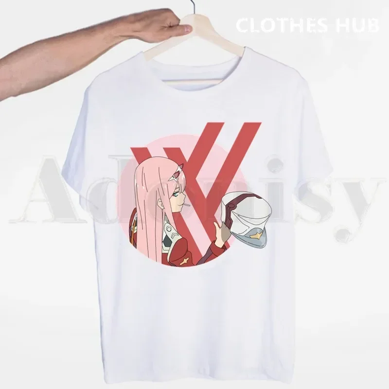 ł w FranXX Zero Two Arigatou 02 аніме хипстерская мужская футболка с круглым вырезом