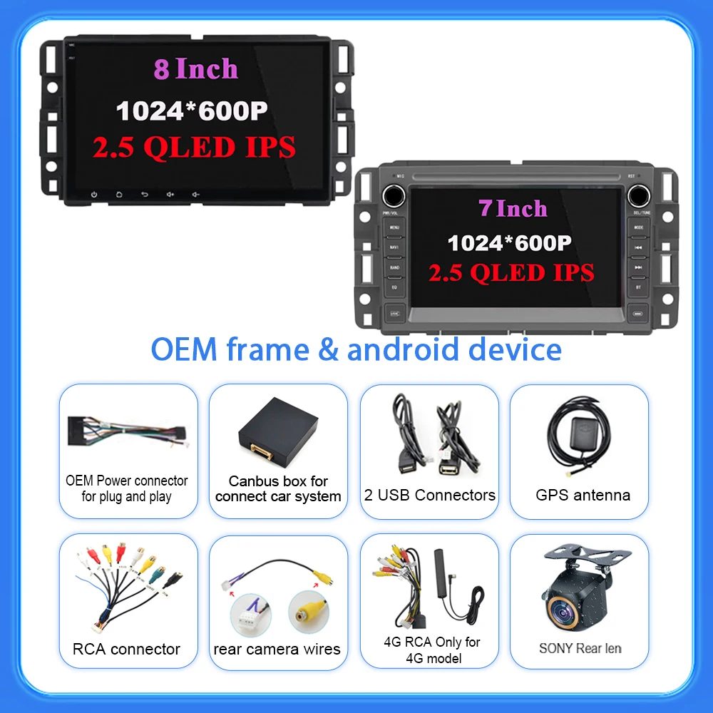 Радиоплеер Android Carplay для Chevrolet Silverado Impala GMC Yukon Acadia Sierra Navigation GPS 5G Wi-Fi Video без 2DIN DVD Sup (art.: 3920cc86f5bb1) - 3920cc86f5bb1
