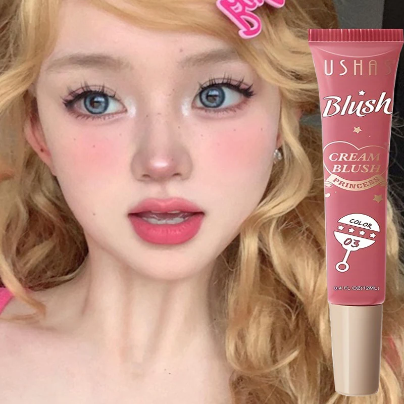 

3-in-1 Face Liquid Blusher Natural Cream Cheek Eye Tint Peach Blush Makeup Multi-use Stick Contour Blush Brighten Cheek Cosmetic