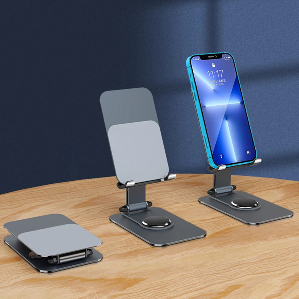 

Aluminium High Quality Phone Holder Portable Foldable Universal Tablet Holder Stand 360° Rotate Adjustables for Home Office