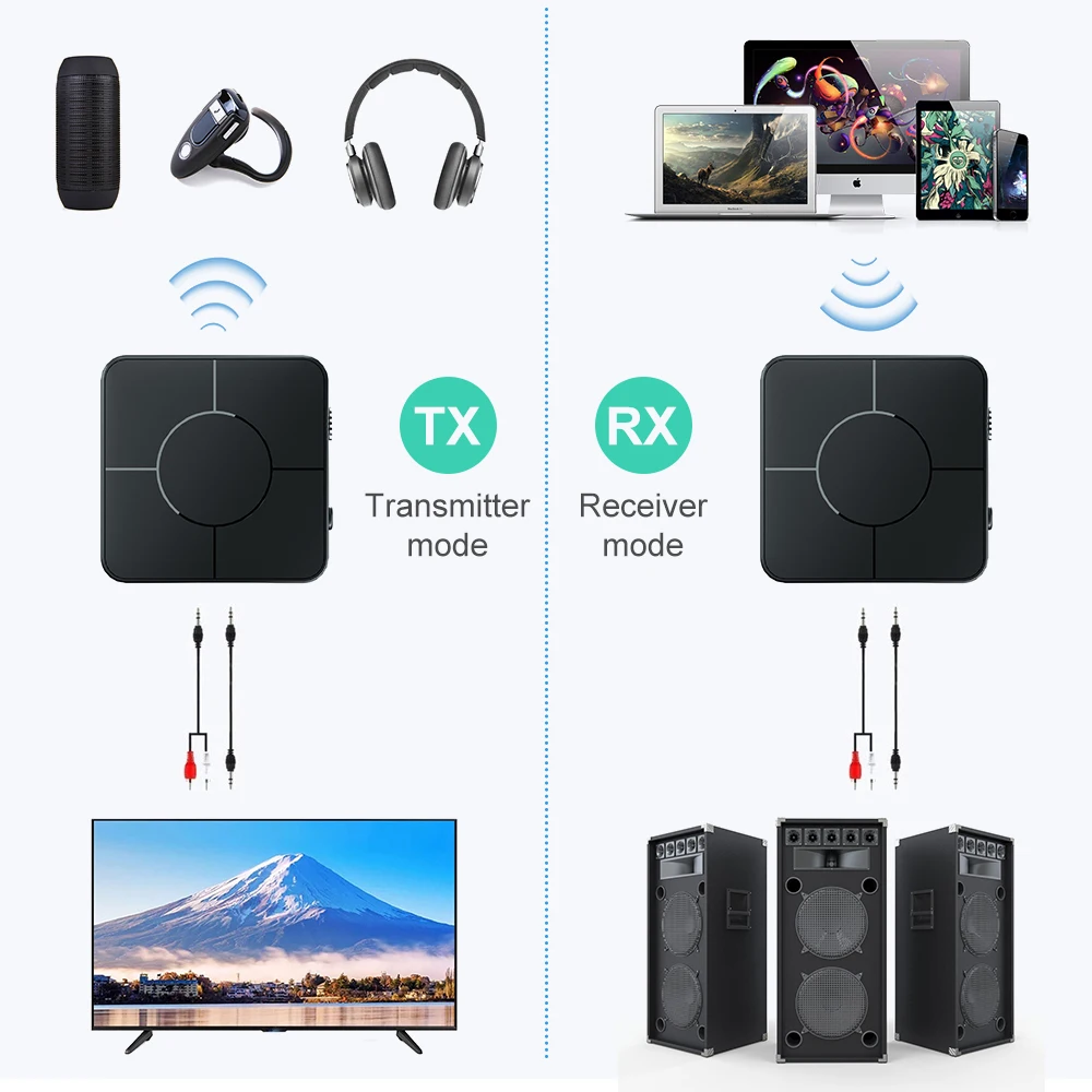 Zexmte KN326 Bluetooth 5 0 беспроводной адаптер BT 5/A2DP/AVRCP аудио передатчик с поддержкой