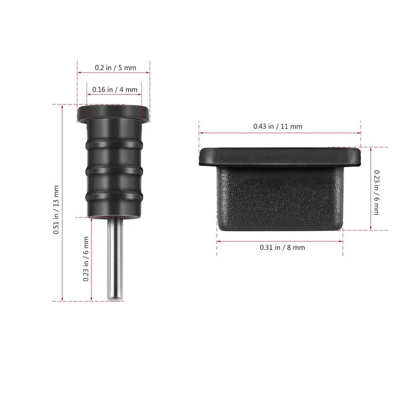 

Foxnovo 10 Pairs USB Type C Anti Dust Protective Cover Silicone Port Plug Cover