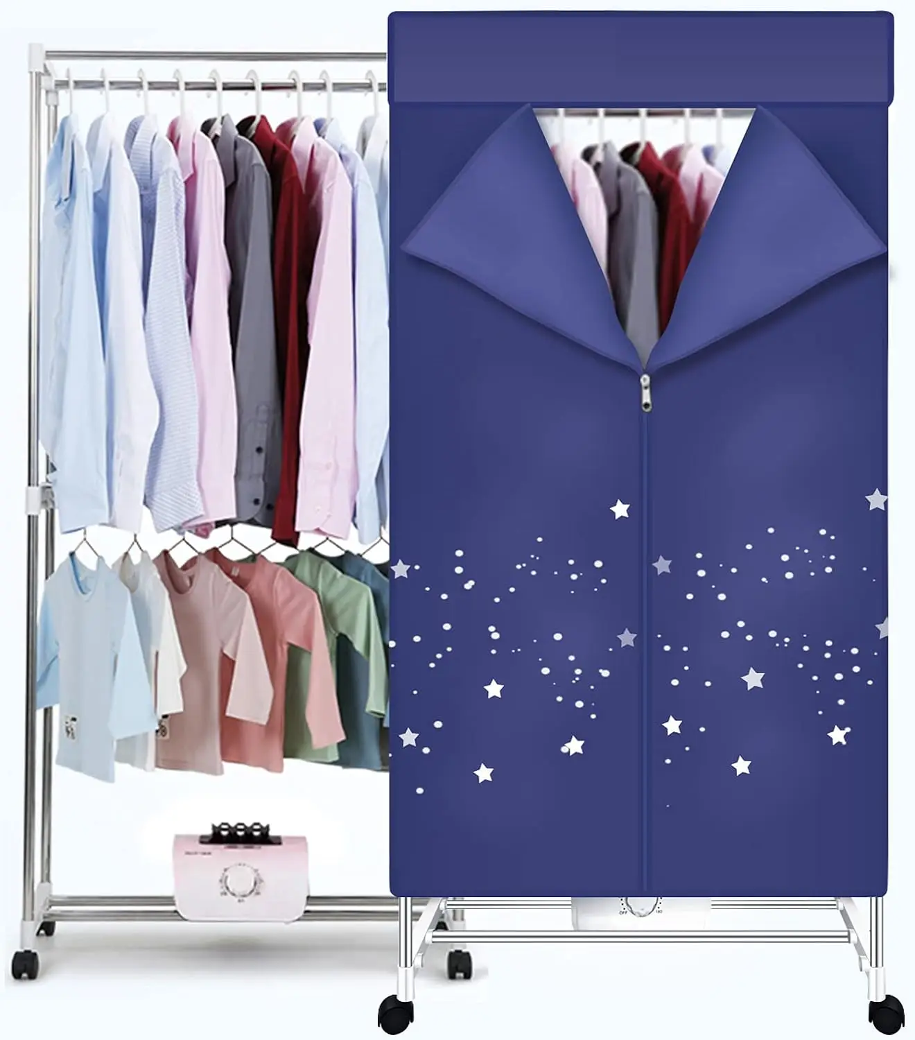 

Dryer 1000W Portable Drying 1.5 Meters Double Layer Small Wardrobe Home Apartments Travel RV Dryer Combo V clothes dryer Lavad