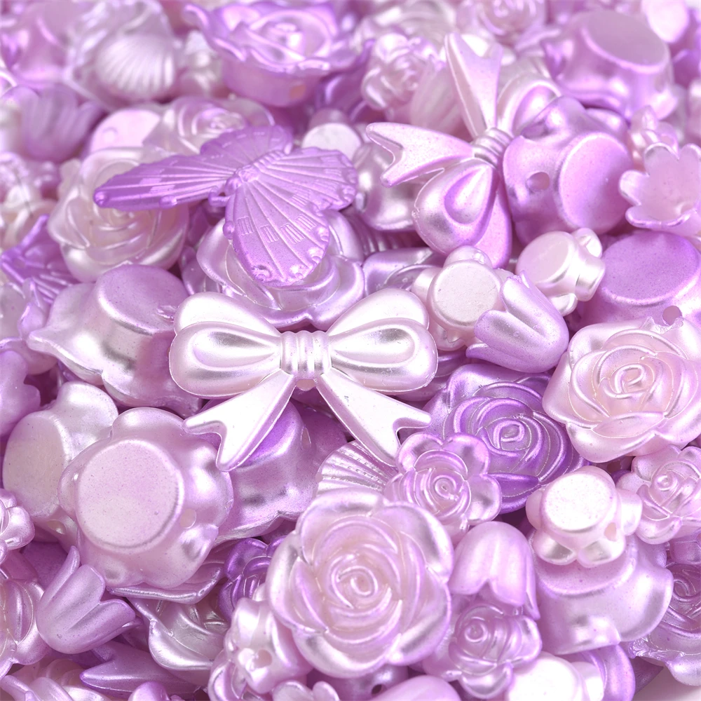 50 шт. акриловые бусины в виде бабочек