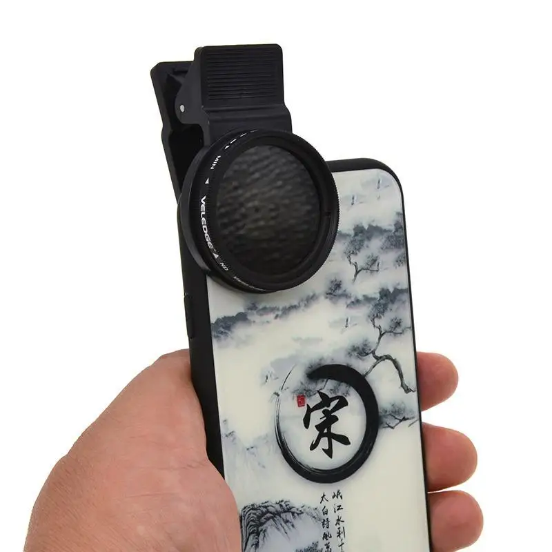 

Adjustable 37mm Neutral Density Clip-on ND2 - ND400 Phone Camera Filter Lens for Android ios Mobile