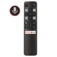 new rc802v fnr1 voice remote control for tcl android 4k uhd smart tv google assistant controller with lnetflix and youtube keys