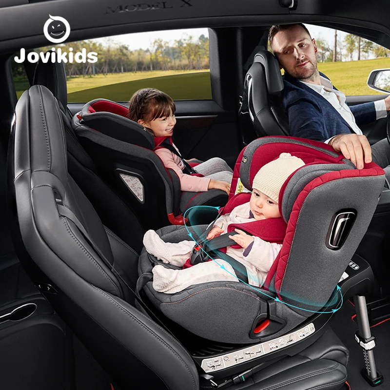Jovikids ISOFIX Car Seat 360 Swivel with Support Leg and Side Protection for Group 0/1/2/3 Rearward and Forward Facing enlarge