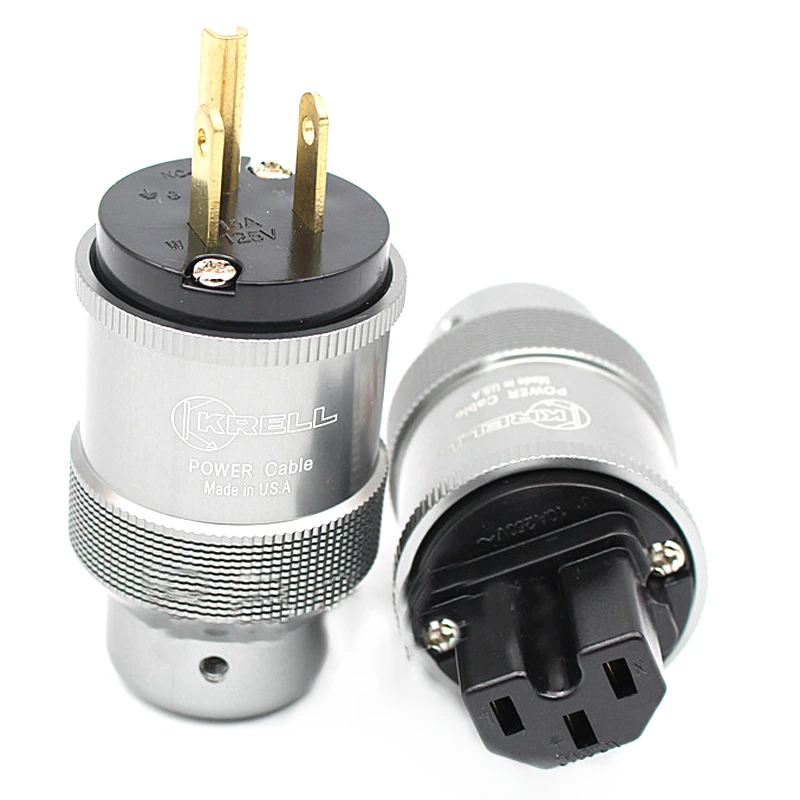 Позолоченная вилка питания Krell США аудиоразъем IEC вилки шнура переменного тока