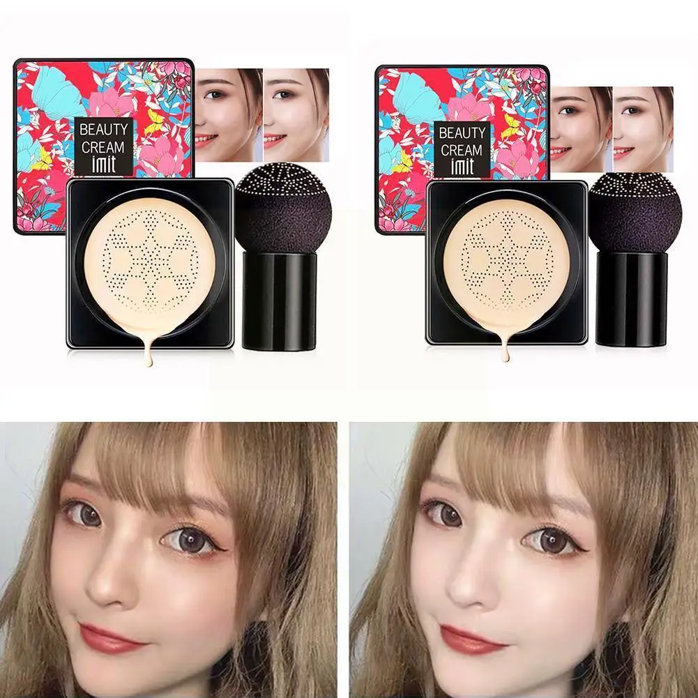 

Mushroom Air Cushion Cc Cream Moisturizing Brighten Whitening Makeup Bb Concealer Cream Oil-control Cosmetic Foundatio M5g2