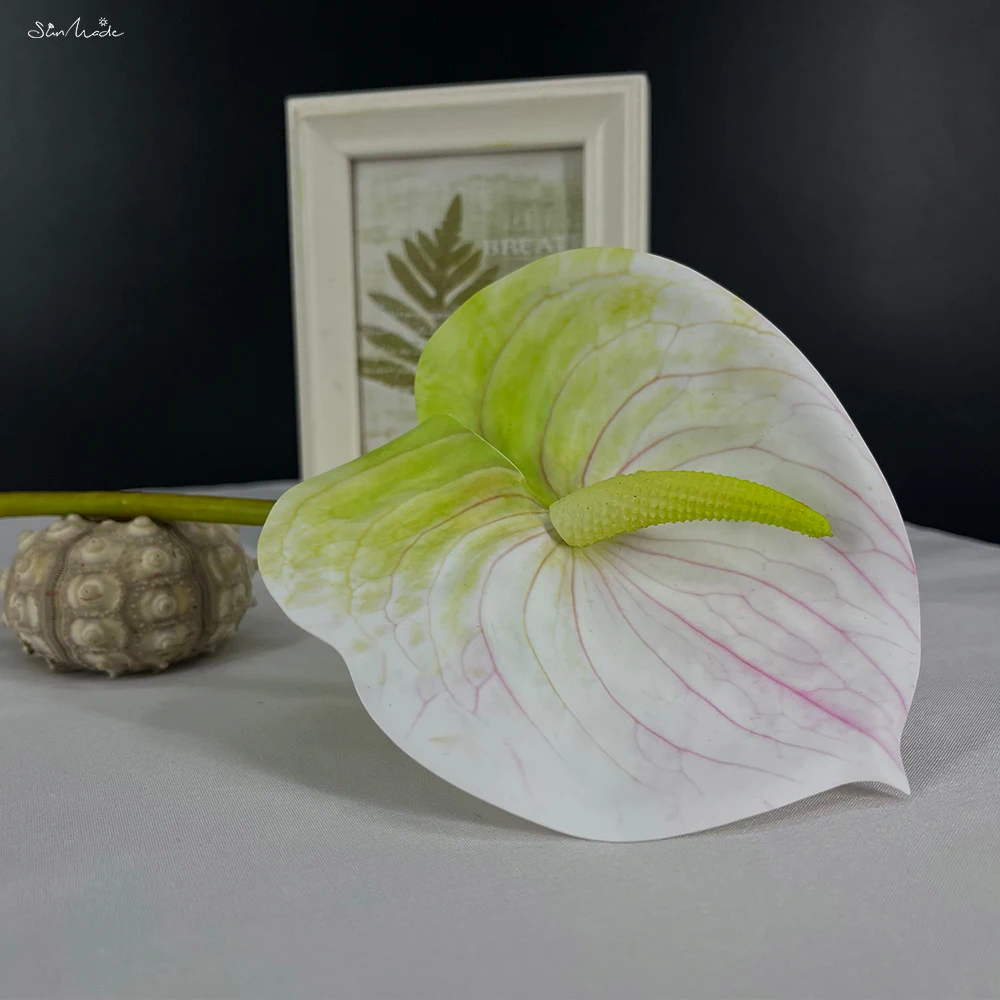

SunMade 3D печатный латексный цветок фламминго белый антуриум