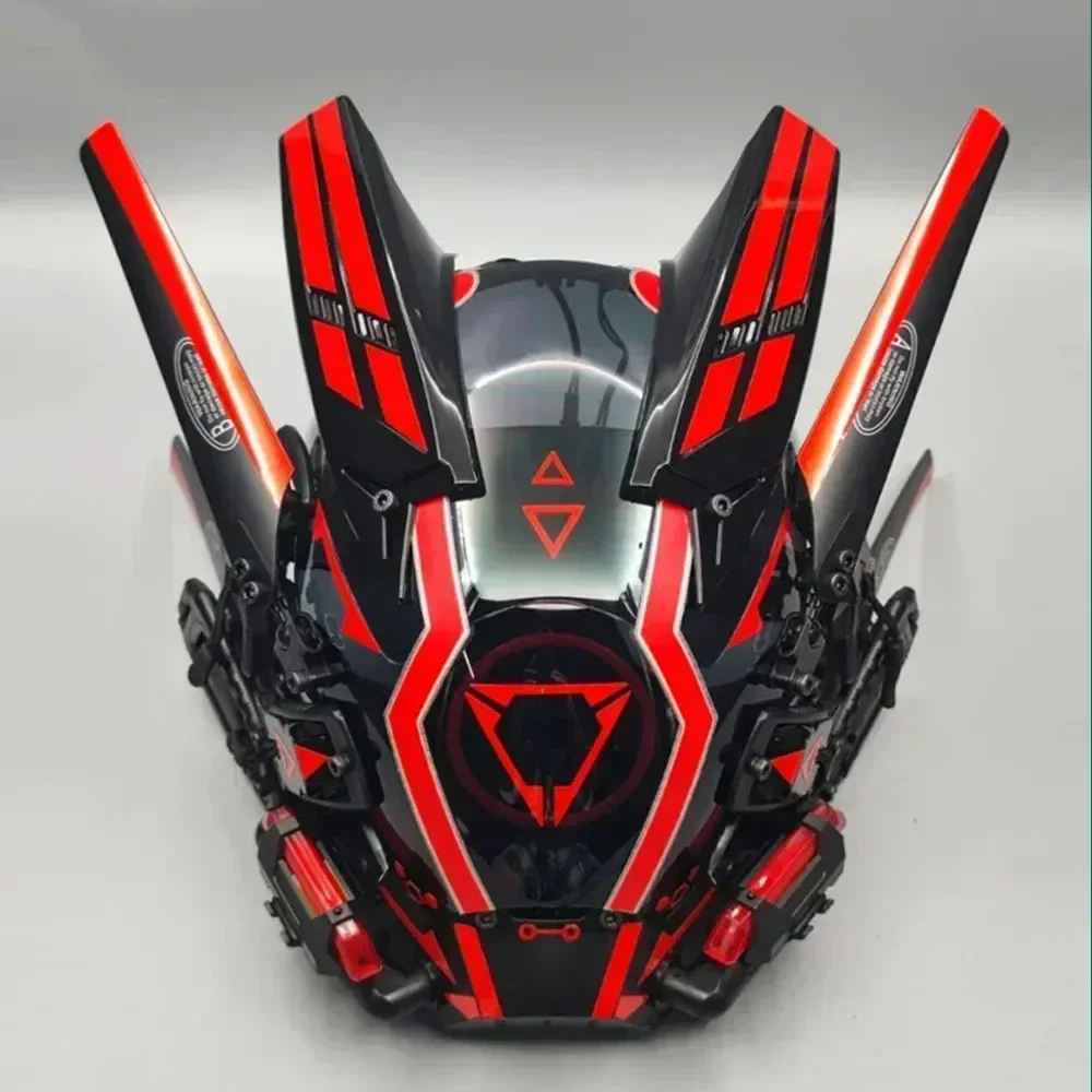 Оригинальная крутая маска на шлем в стиле кибер-панк самурайский робот