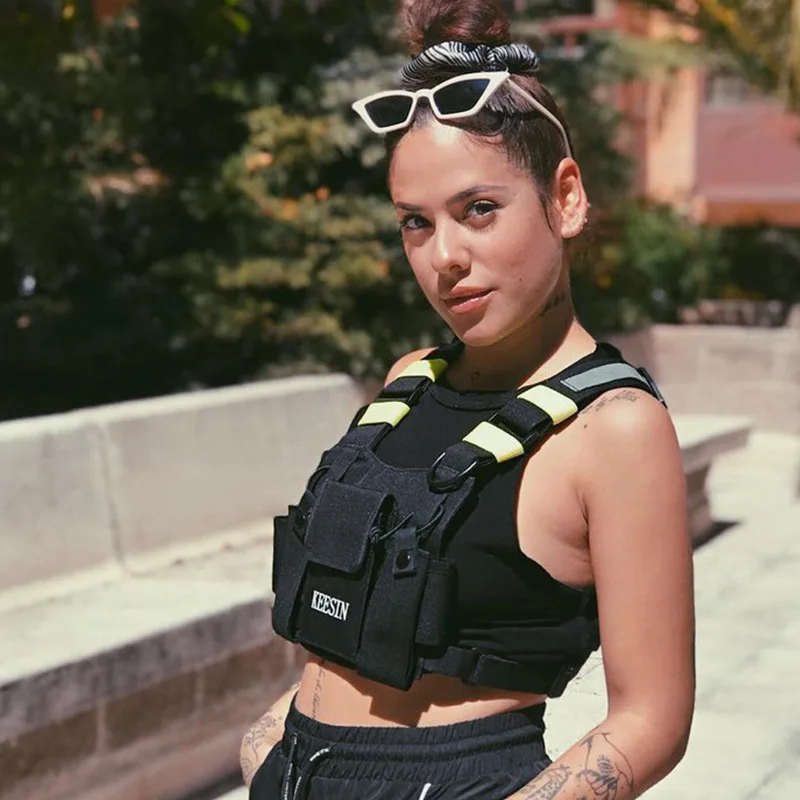 Модная нагрудная сумка Волшебная наклейка унисекс для жилета вместительная