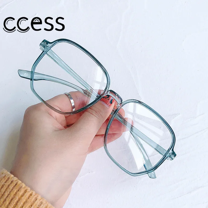 

UV400 New Transparent Vintage Frame Women Men's Optical Glasses Oversized Square Anti-blue Light Computer Glasses Frame Unisex