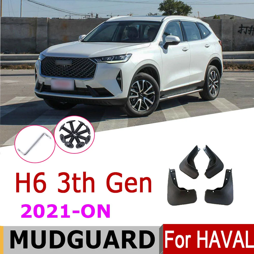 

Car Mudflap Fender For Haval H6 2022 Accessories 3th Gen 2021 Haval H6 2021-On Over Fender Mud Flaps Guard Splash Flap Mudguard
