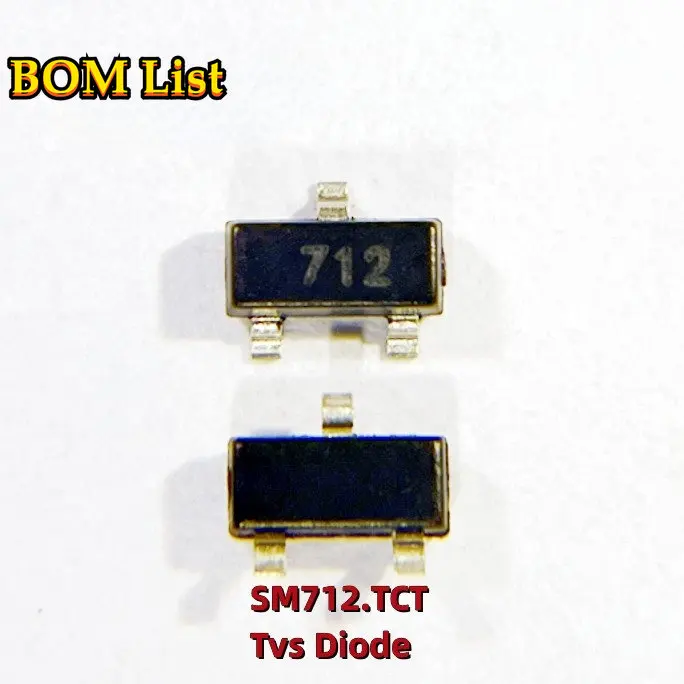 Оригинальный SM712.TCT 26 в 12 В зажим 17A (8/20us) Ipp Tvs диодное поверхностное крепление SOT-23-3