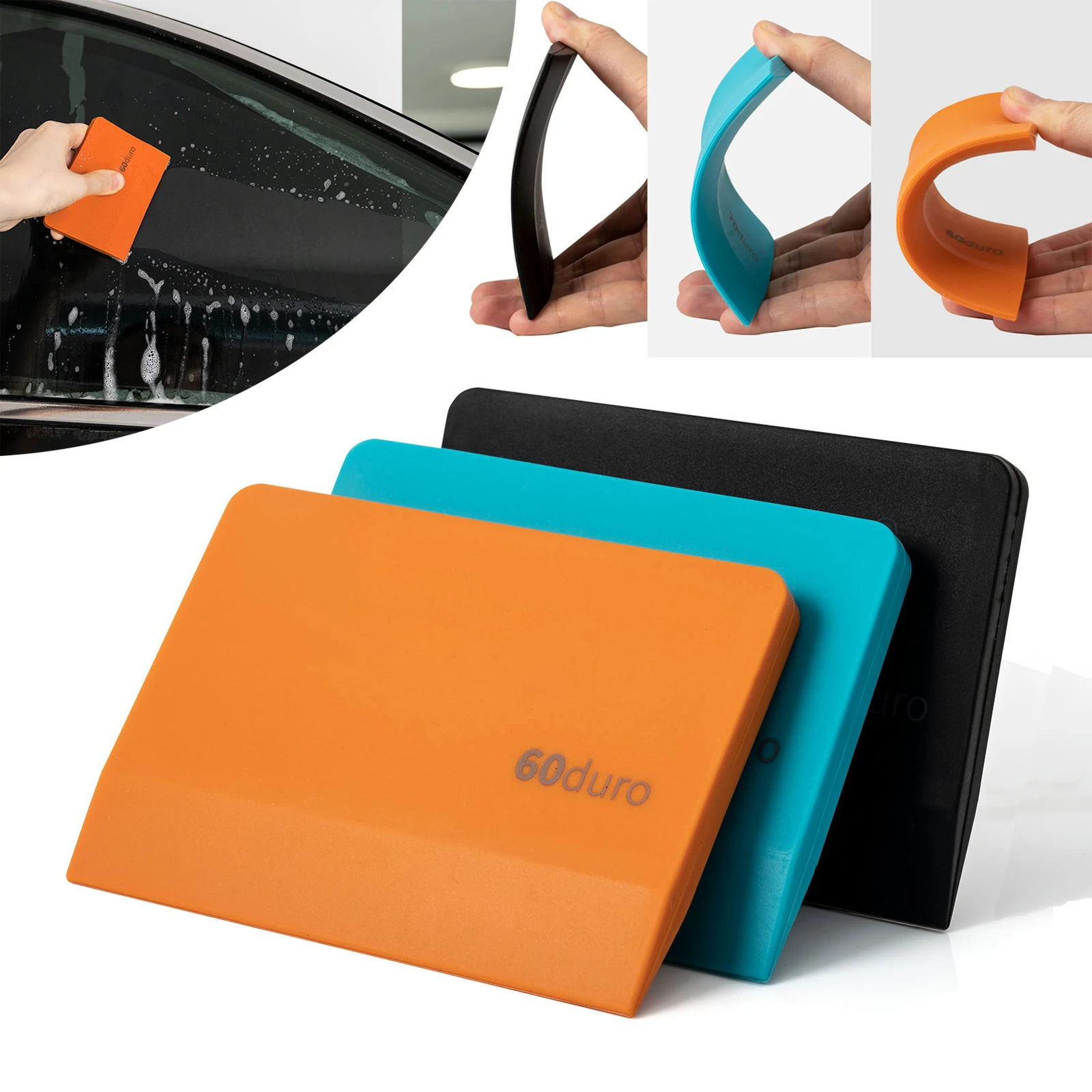 

Набор резиновых скребков FOSHIO с различной твердостью, скребок для обертывания углеродистой пленки, для удаления оттенка окон и воды, инструмент для очистки стекла